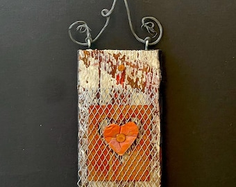 One Love No. 1 | Assemblage Art | Reclaimed Mixed Media with Found Objects