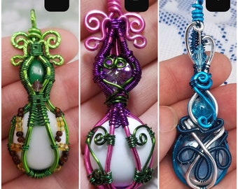 Goddess Fantasy Pendants, Necklaces - Heart Enhancing, Pink Elegance, Sky & Water