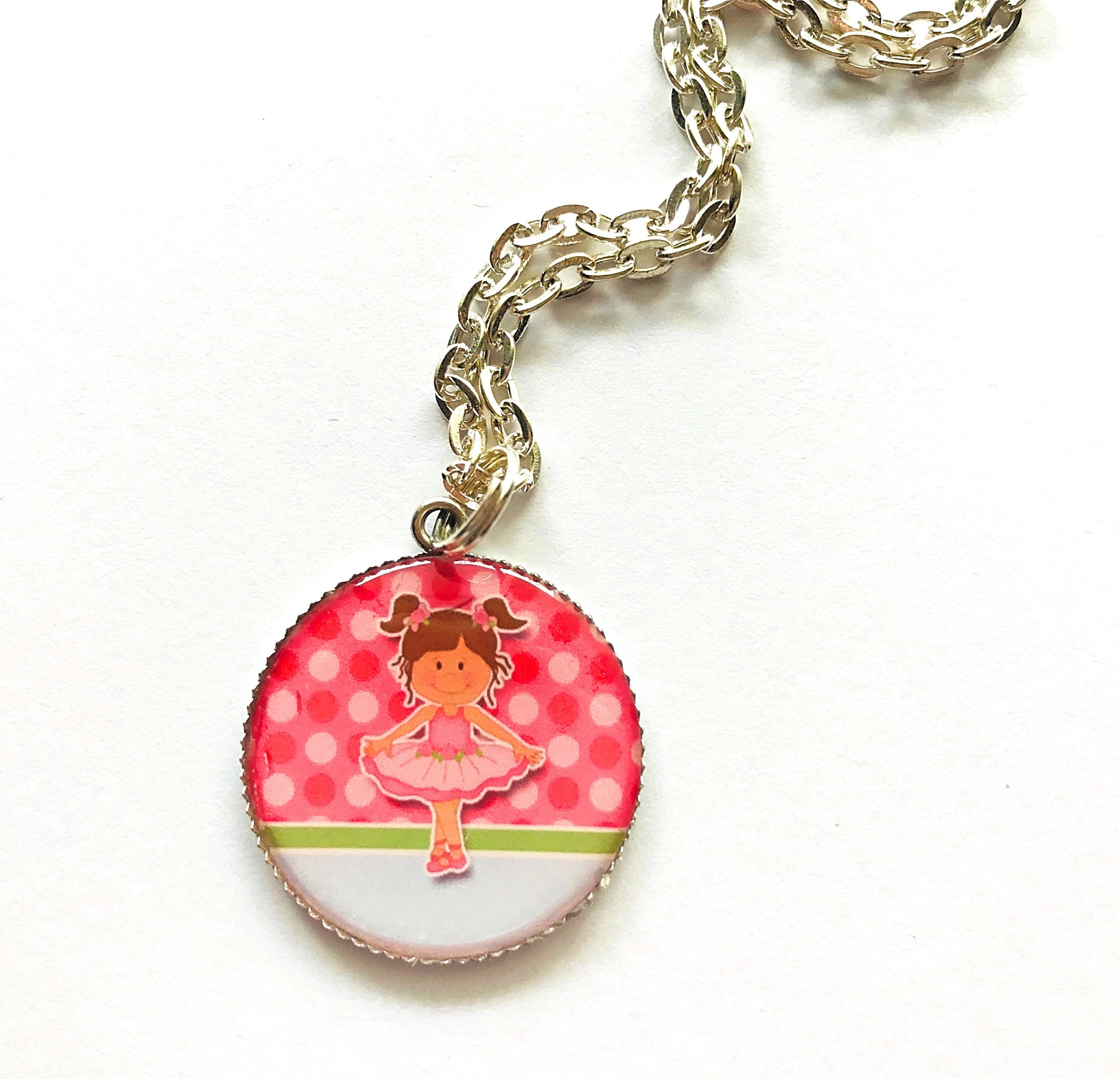 Little Ballerina Necklace Girls Jewelry Necklace for Etsy