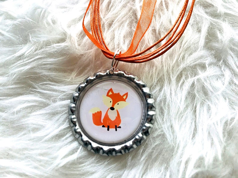 Fox Pendant Children Necklace Forest Animal Fox Jewelry Gift for Kids Fox Charm Necklace for Girls Fox Necklace Fox Gift