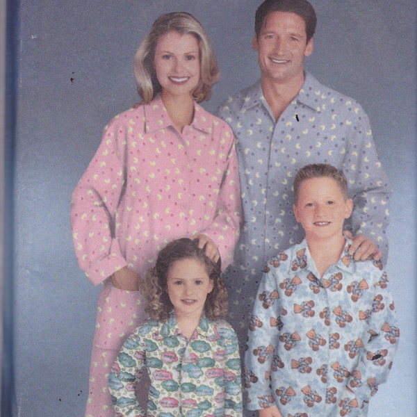Simplicity 9964 Vintage Pattern - Family Pajamas - Size - All Sizes Included  UNCUT