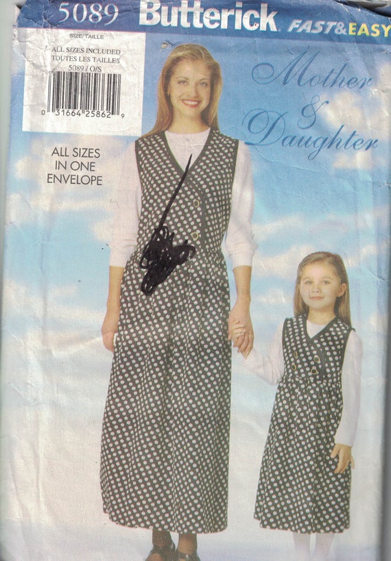 Butterick 4688 Sewing Pattern Mother /& Daughter Dress
