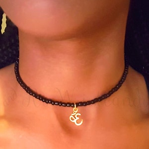 Beaded Choker, Memory Wire Choker, Ohm Beaded Choker, Women&#39;s Necklace, Women&#39;s Jewelry, Women&#39;s Choker, Beaded Necklace