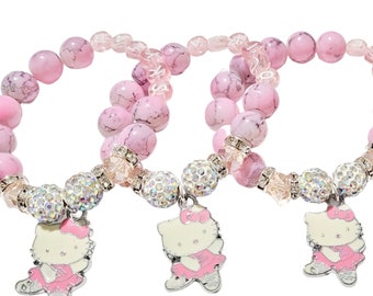 Kitty/Ballerina Bracelet/ Ballerina/ Y2K Jewelry/Ballet Gifts/Ballerina Charm/Stocking Stuffers/Personalized/Handmade Gifts for Girls
