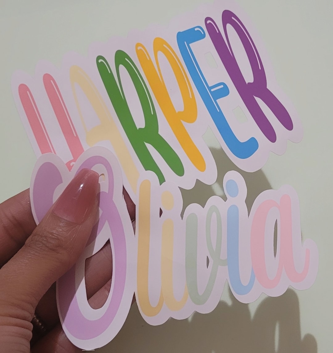 Personalized Name Sticker: Hand-lettered Vinyl Decal - Etsy