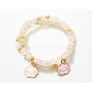 Bracciale a forma di nuvola/Braccialetto dell&#39;amicizia/Regali per le migliori amiche/Gioielli fatti a mano/Elastici/Con perline