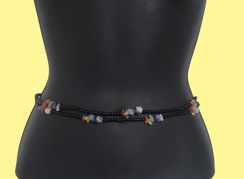 Chakra Waist Beads Chakra Gemstone Belly Beads Stretchy - Etsy