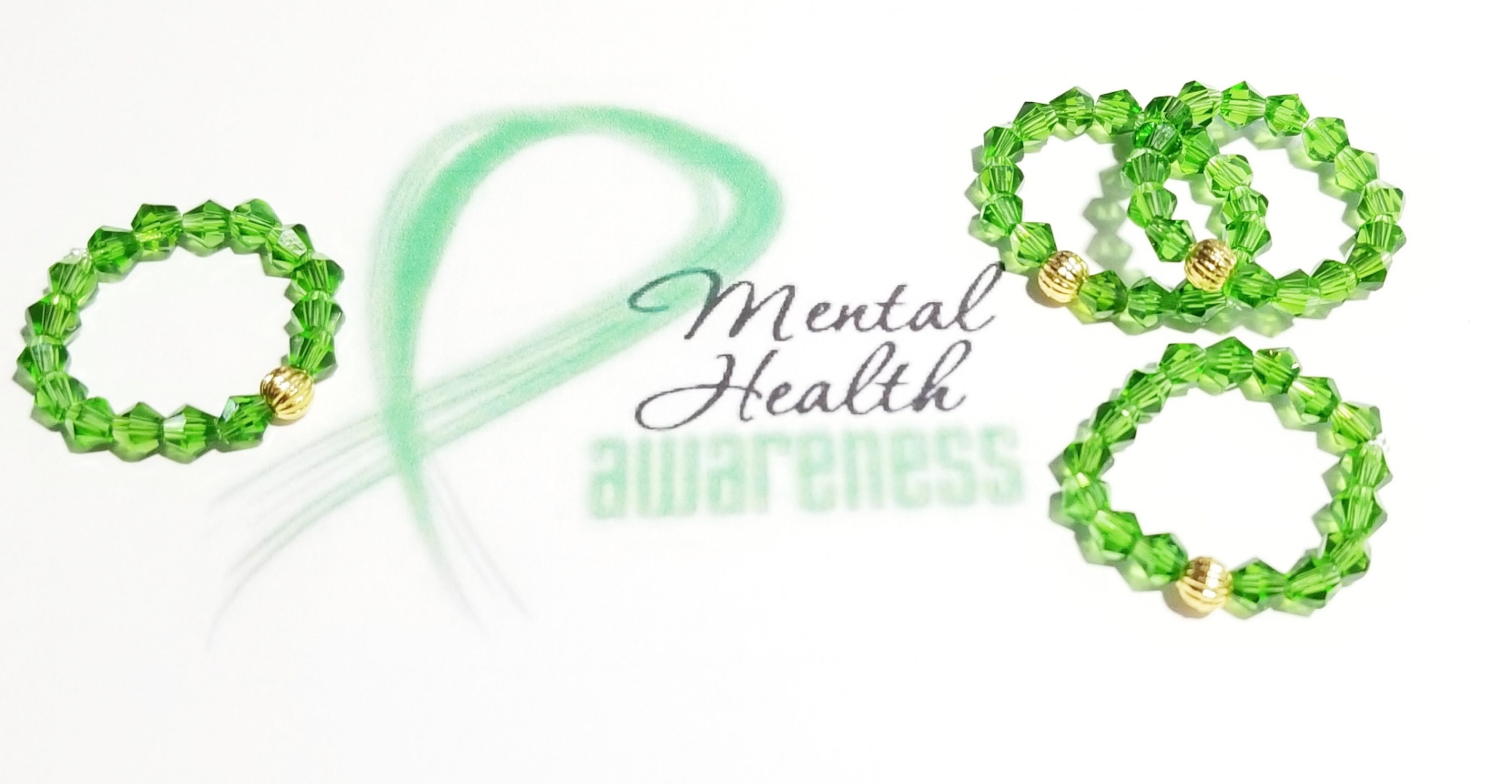 Mental Health Awareness Rings Beaded Ring Swarovski | Etsy