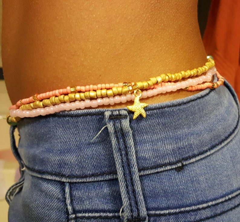 Waist Beads Beaded Belly Chain Seed Beads African Waist Etsy