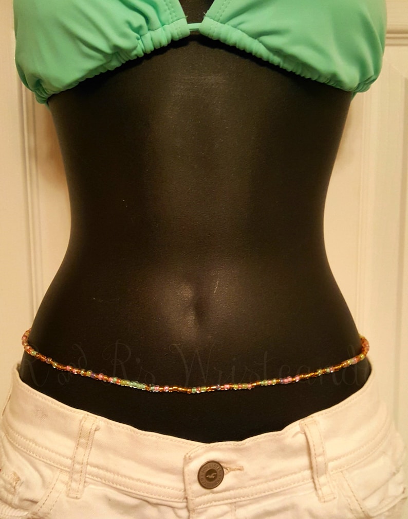 Waist Beads Beaded Belly Chain Seed Beads African Waist Etsy