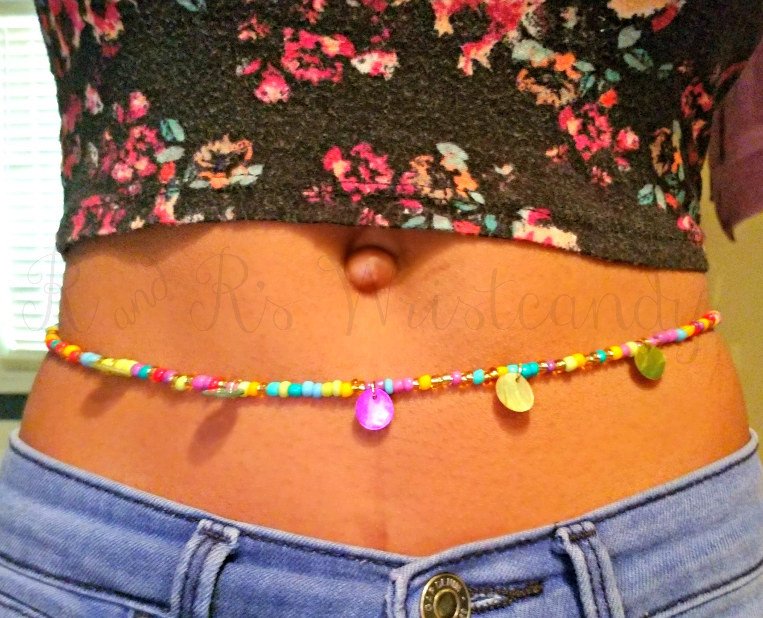Details about   Beaded Waist Beads Body Jewelry Belly African Chain Beads Waist Colors X1P9 