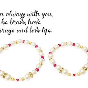 Mommy and Me Bracelets/Mom and Daughter Bracelets/Heart Bracelets/Gifts for Mom/Stretch