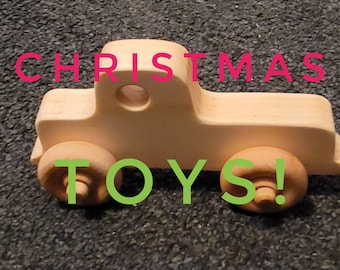Handcrafted Wooden Truck Toy: Organic Hardwood Wheels, Heirloom Quality