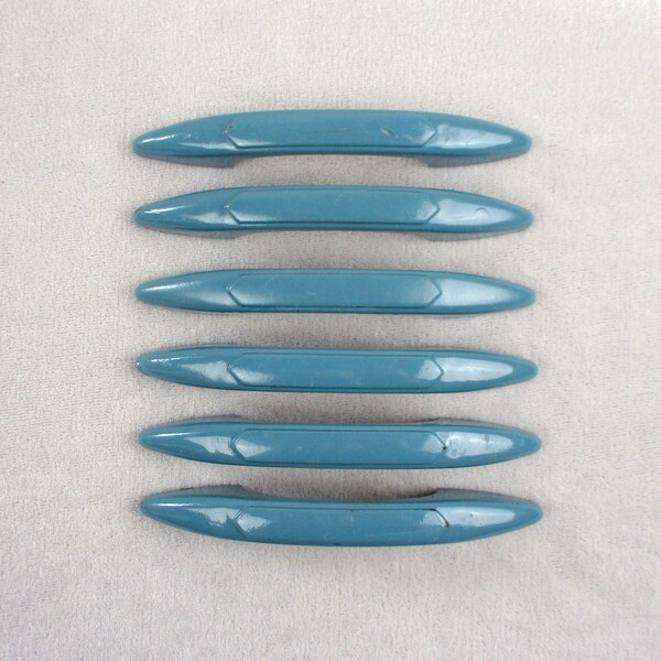 Art Deco Blue Drawer Cabinet Pull Door Knob Dresser Handle Furniture Accent Vintage 1930