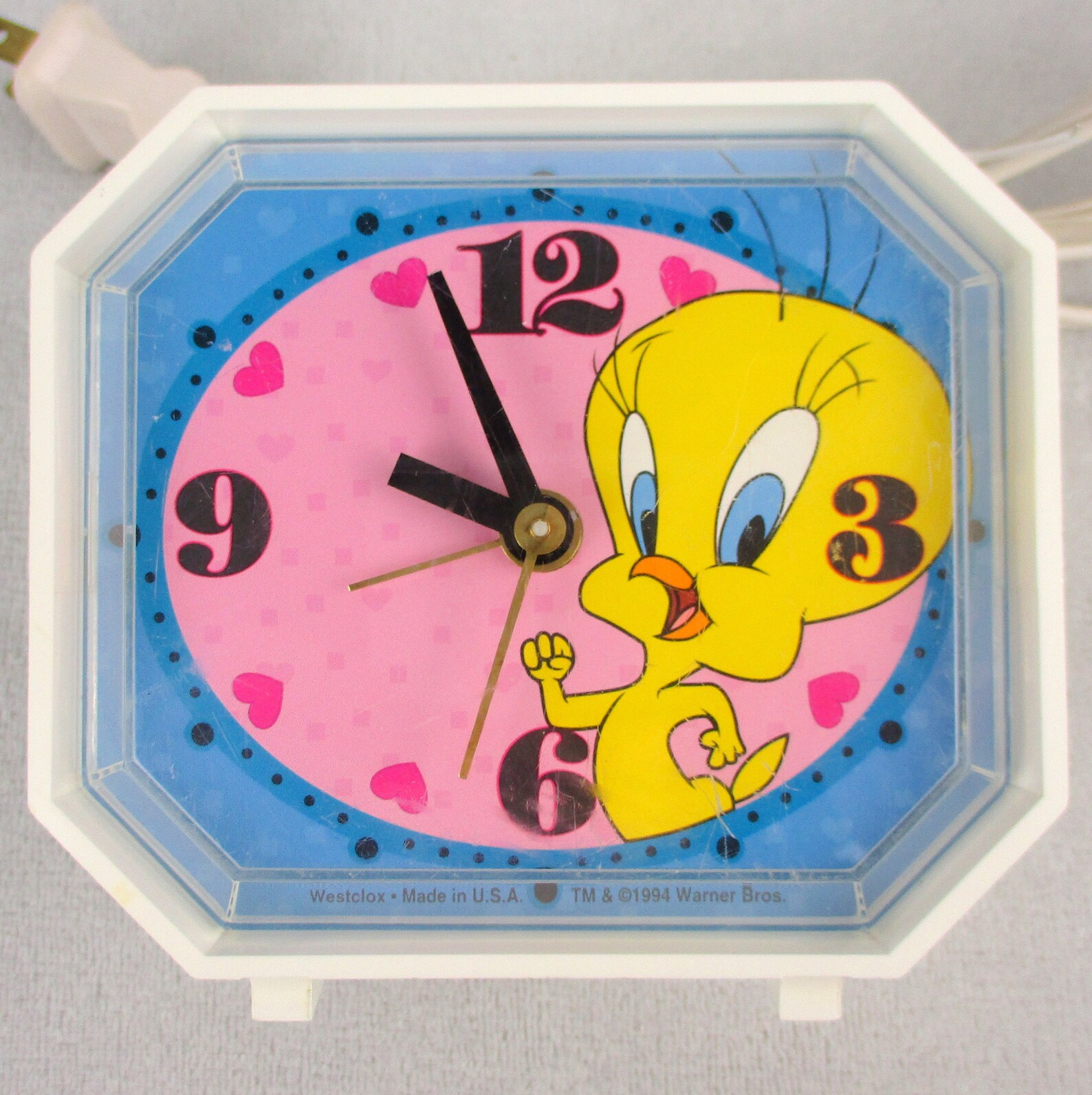 Tweety Bird Clock Looney Tunes Vintage Electric Alarm Clock Etsy