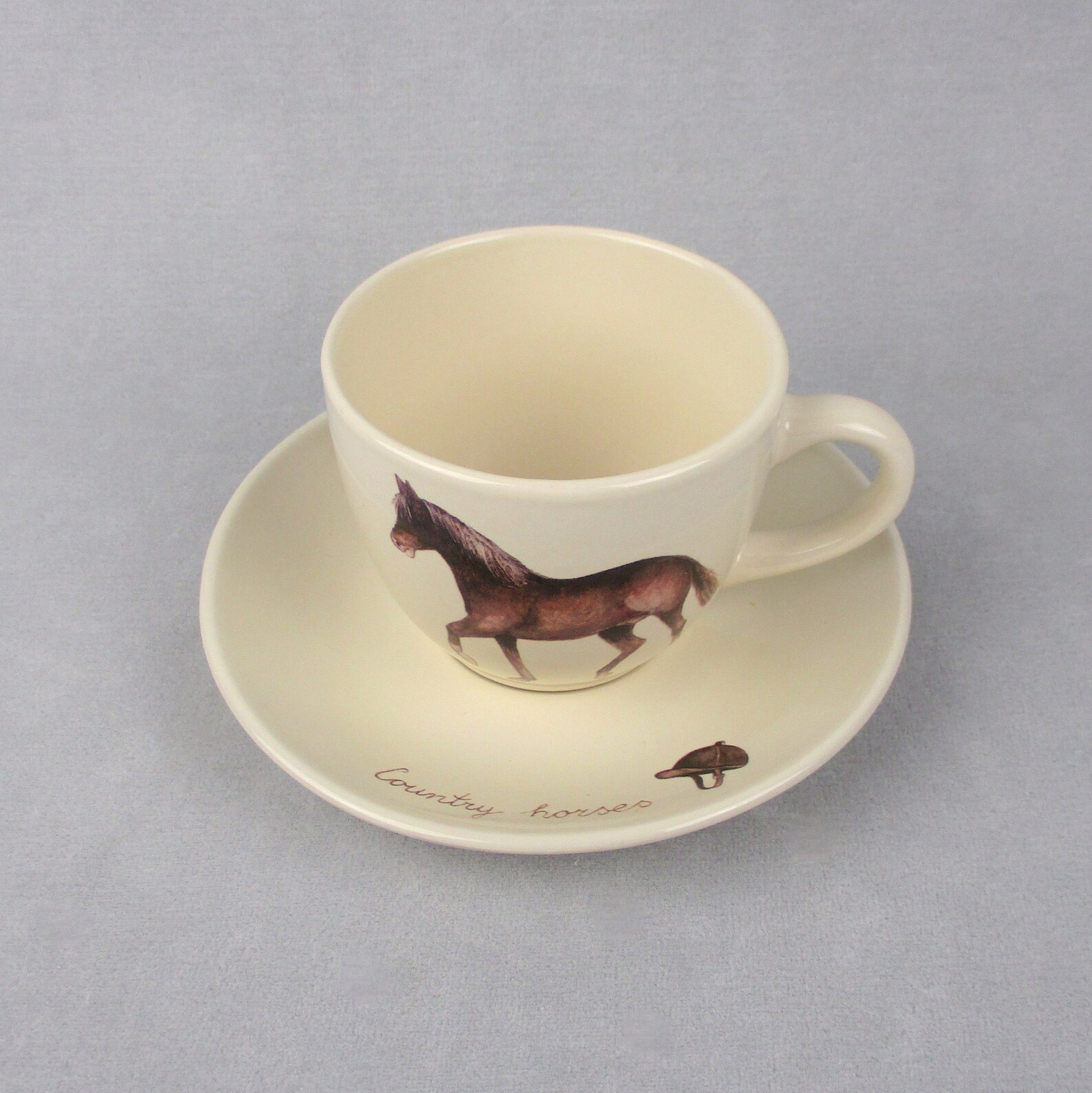 English Riding Horse Teacup Cup Saucer Ter Steege Rijssen Made Etsy