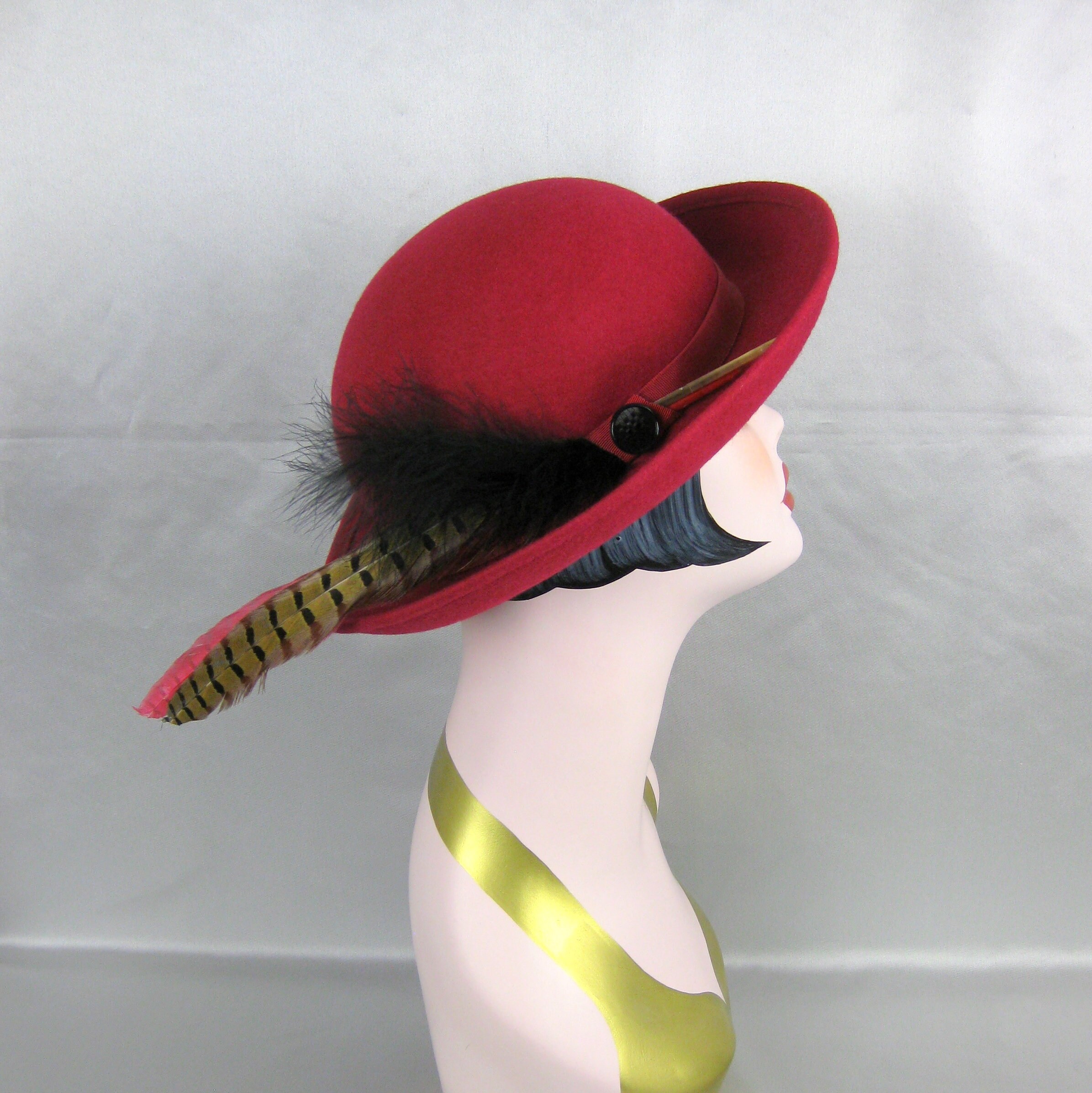 small brim wedding hats