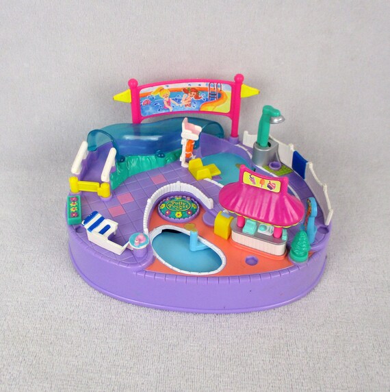 Polly Pocket Magical Pool Party Partial Play Set Swimming Etsy