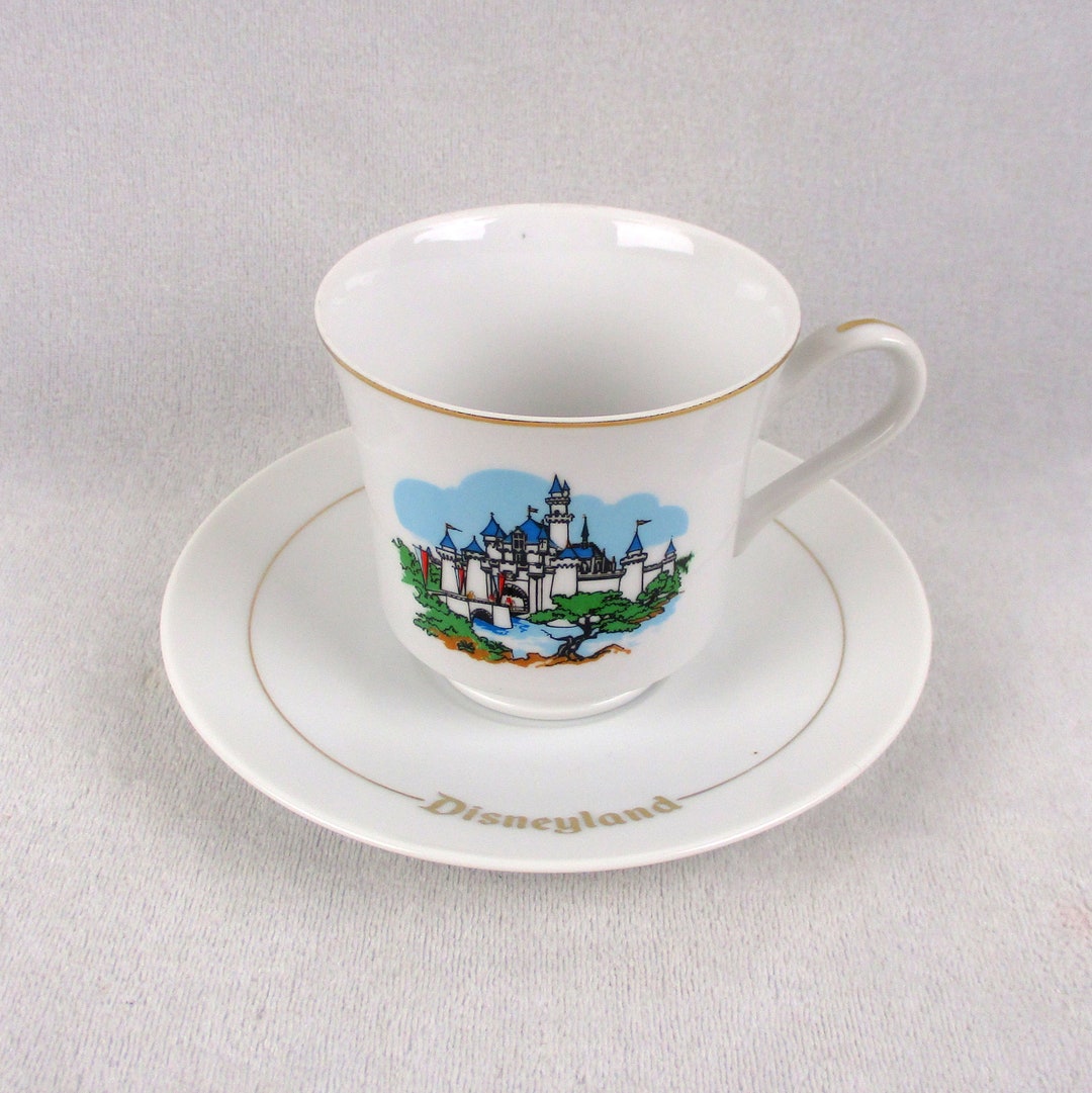 Disneyland Cup and Saucer Teacup Vintage 1960s Disney Sleeping Etsy