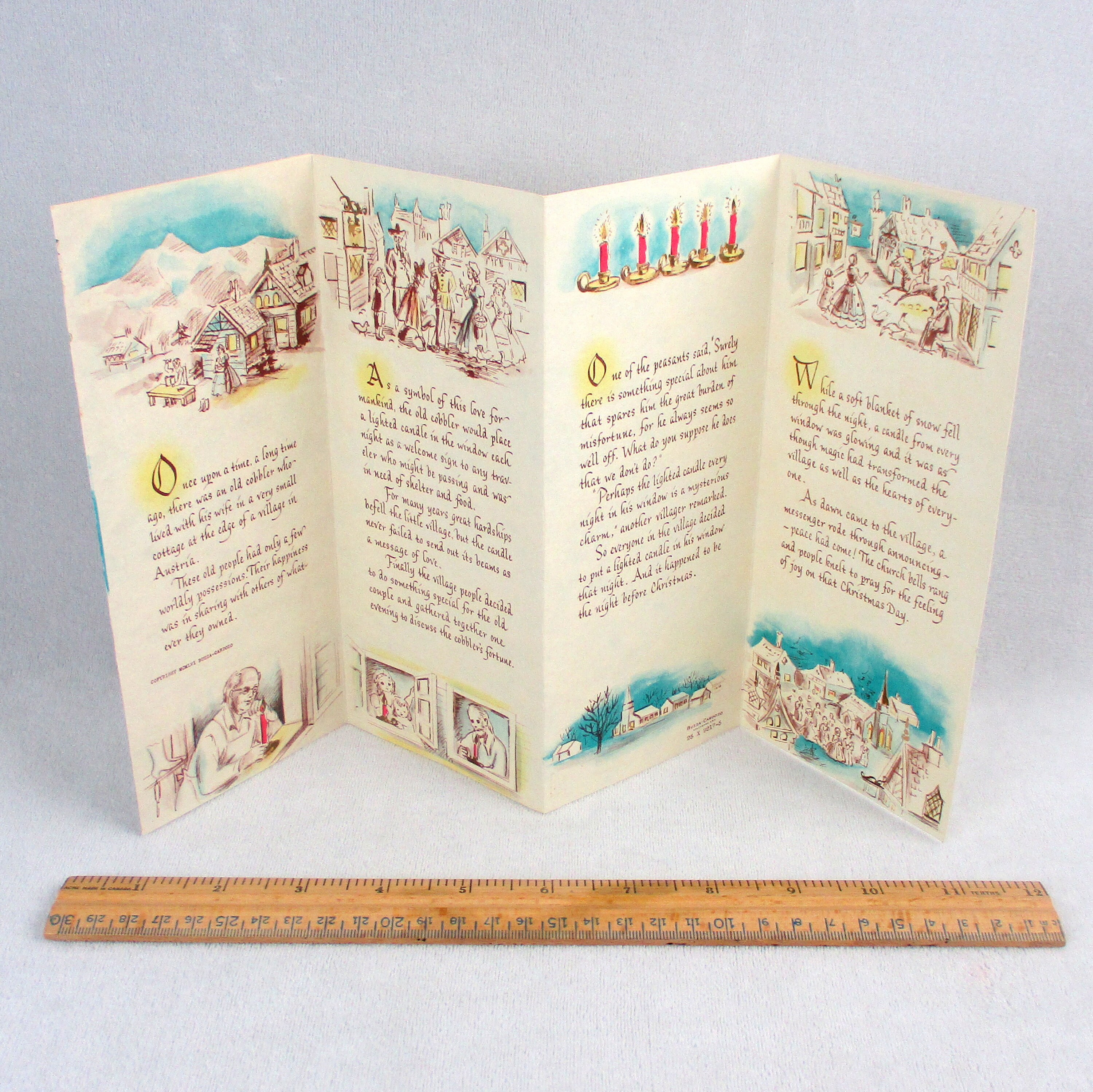 The Story of the Christmas Candle Vintage 1950s Greeting Card - Etsy