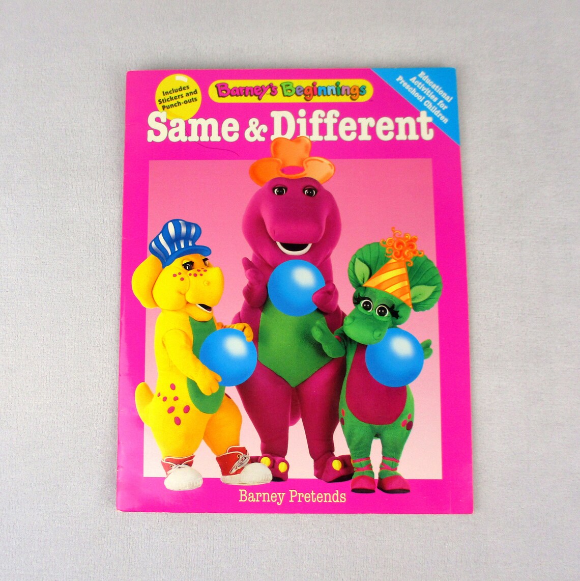 Barney Sticker Book Educational Activity Same and Different | Etsy