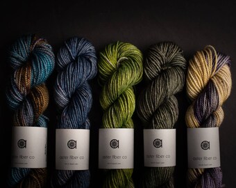 WINDSWEPT merino cashmere nylon hand dyed yarn