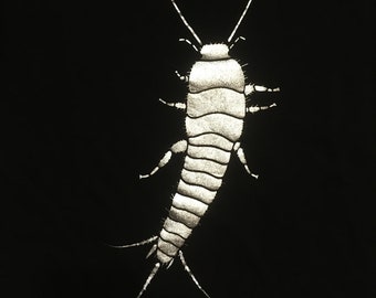T-shirt lépisme argenté (vinyle argenté)/Silverfish t-shirt (silver vinyl)