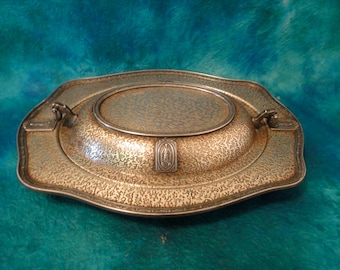 Vintage Silverplate Art Nouveau Style Silvercraft EPNS Covered Serving Dish