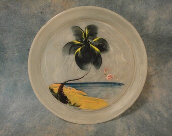 Cool Vintage Miami Beach Palm and Flamingo Serving Tray