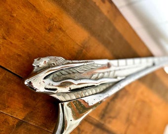 Vintage Original De Soto Mopar Chrome Flying Lady Goddess Large Art Deco Hood Ornament 976218 5424 A