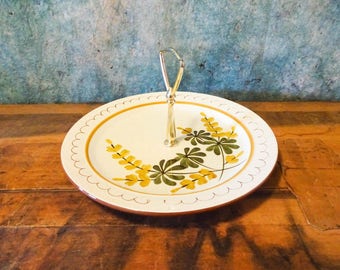 Vintage Stangl Pottery Golden Blossom Canape Serving Tray with Handle