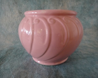 Vintage Pink Art Deco Style Jardiniere
