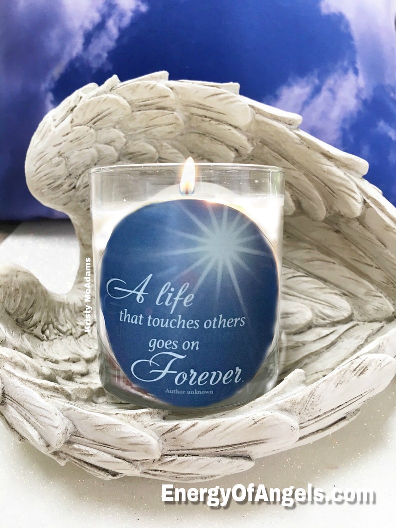 Sympathy Candle A Life That Touches Others Remembrance Etsy