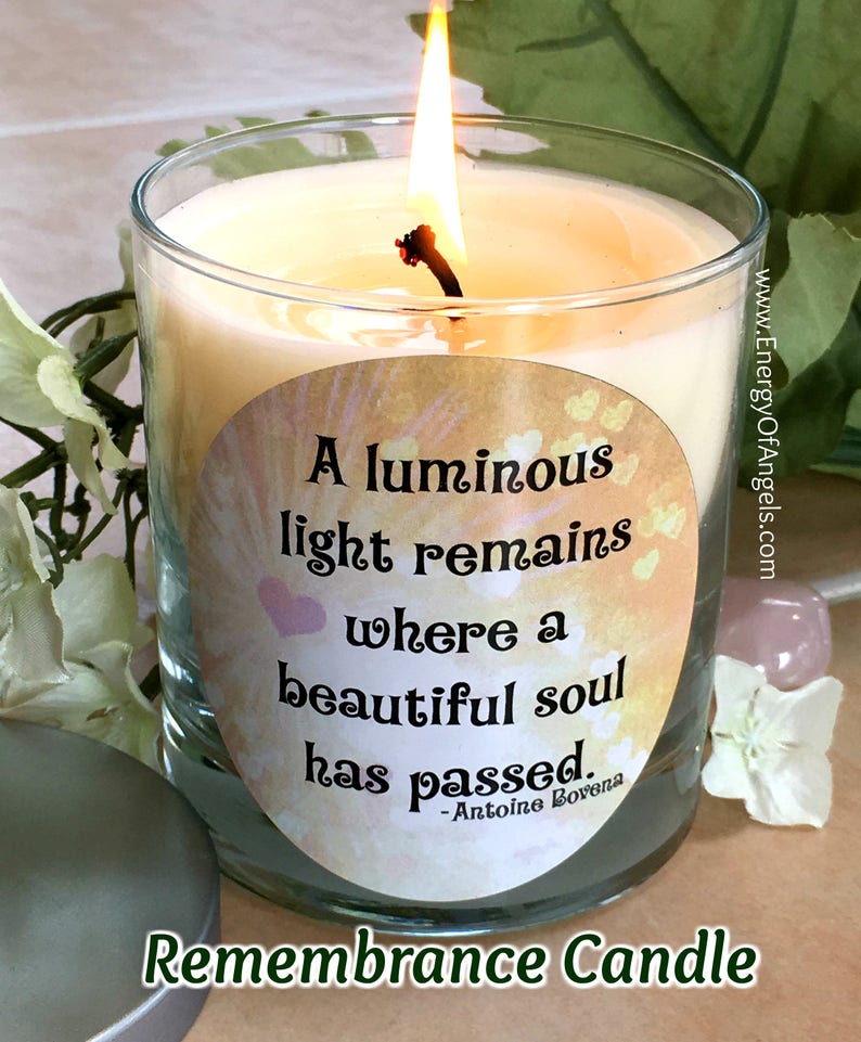 Remembrance Sympathy Gift Candle Luminous Light Condolence | Etsy