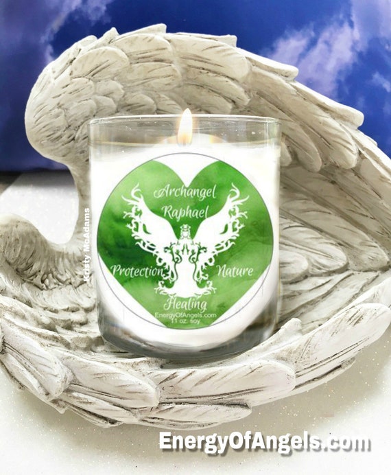 Archangel Raphael Candle Angel of Healing Saint Raphael Etsy
