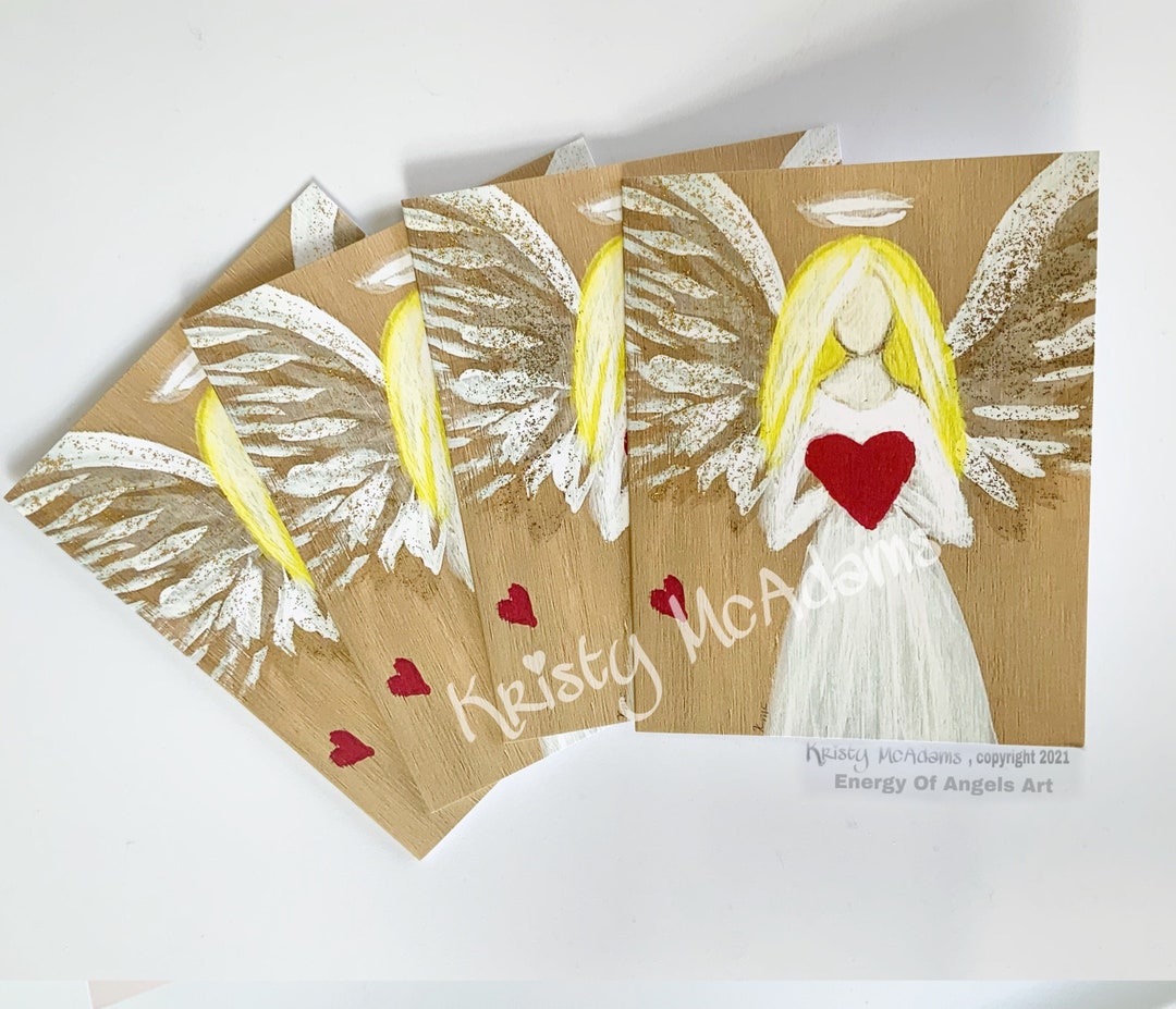 Gold Foil Angel of Kindness Folded Notes