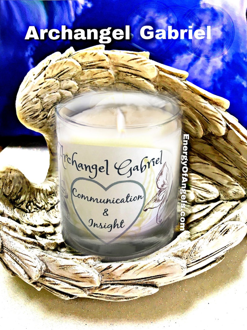 Archangel Gabriel Angel Candle / Communication / Insight / New Etsy