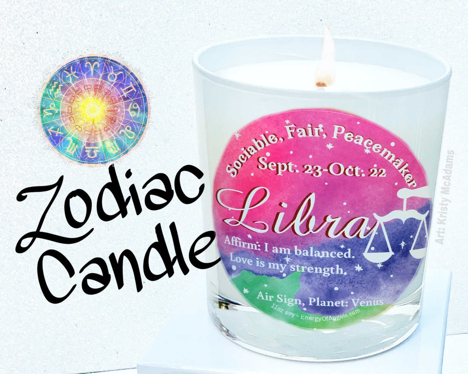 Libra Sept 23 Oct 22 Birthday Candle Gift / Zodiac Sign / | Etsy