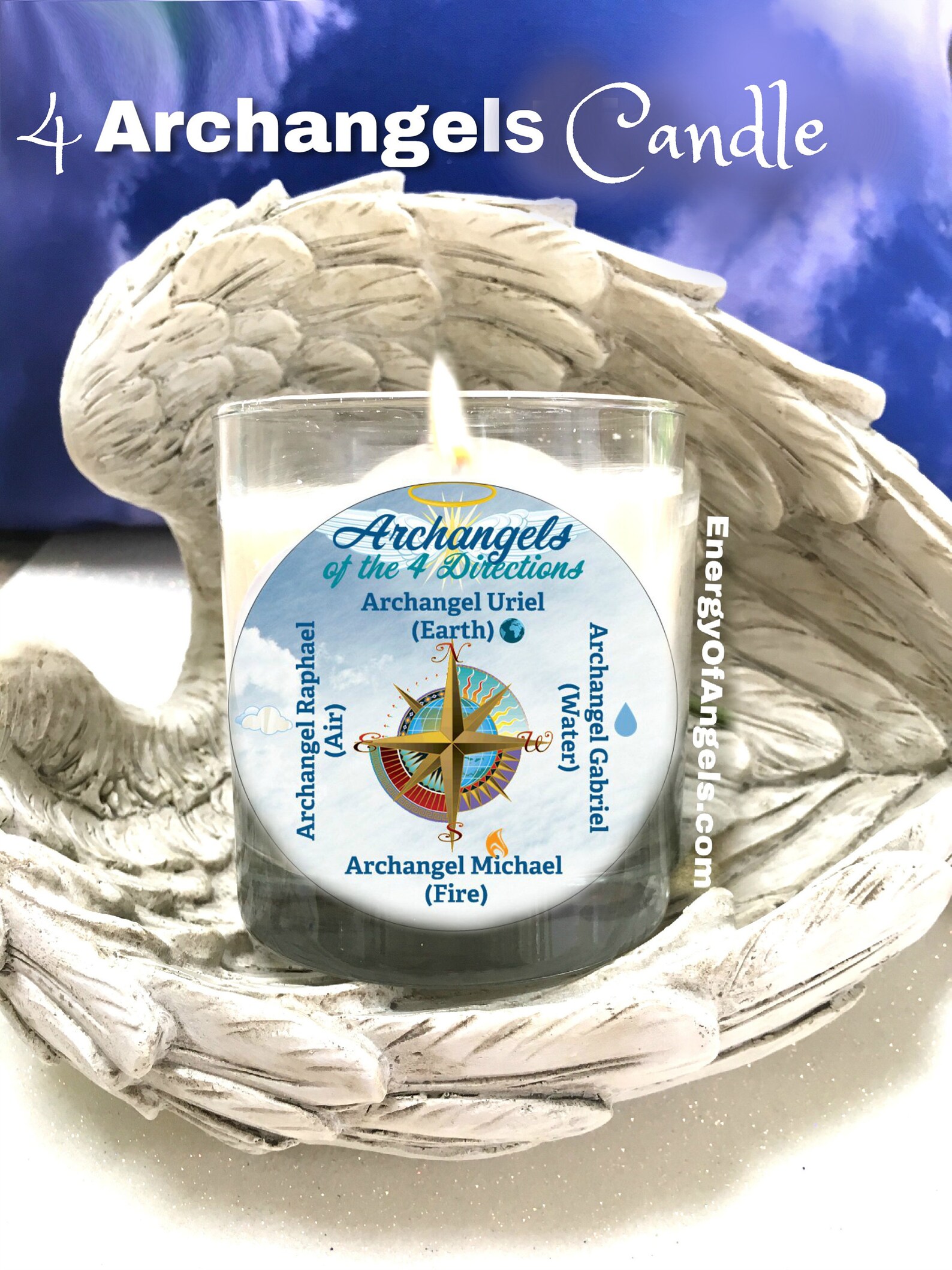 Archangels Candle of the 4 Cardinal Directions / Archangel Etsy