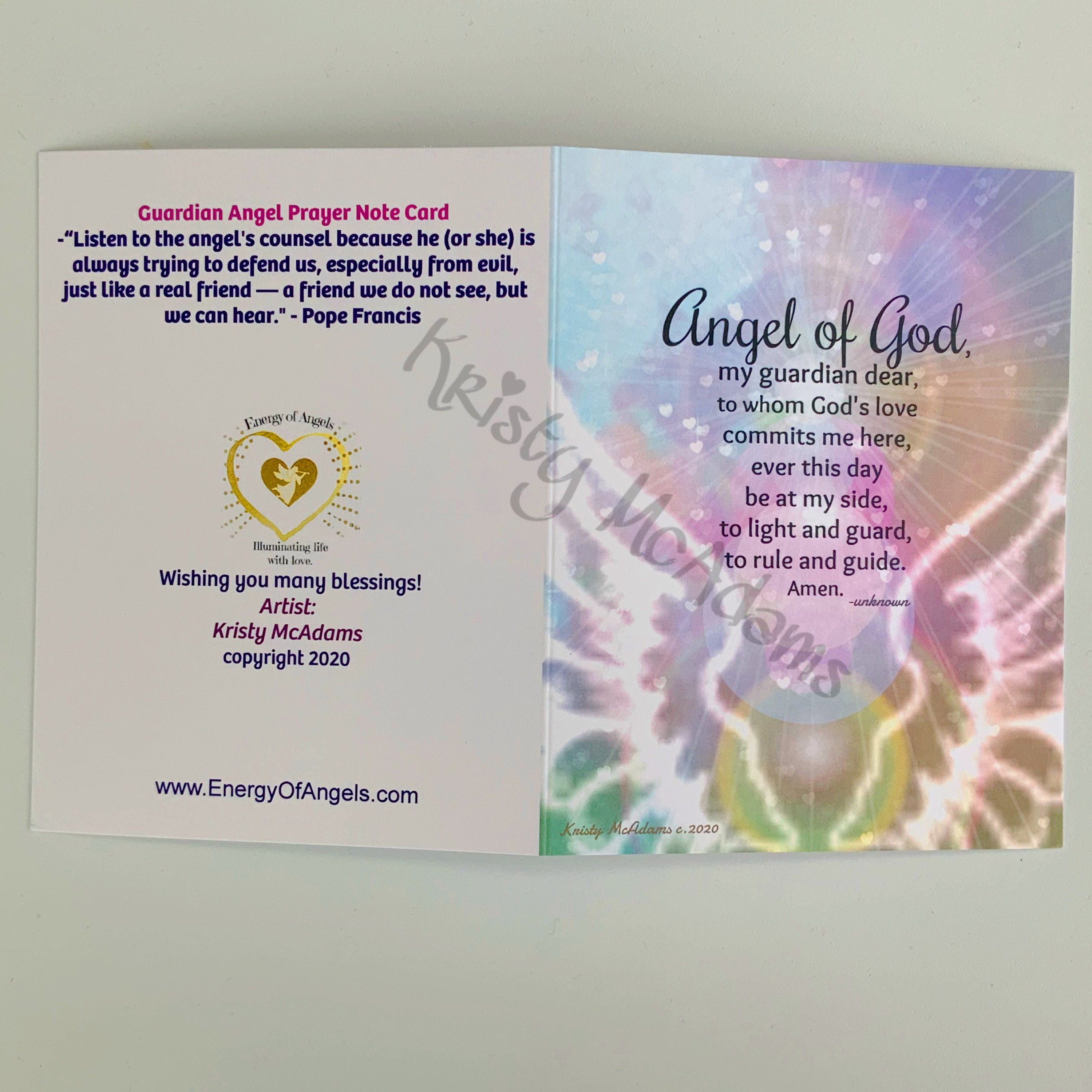 Guardian Angel Prayer Note Cards: Pastel Rainbow Wings - Set of 4 - Etsy