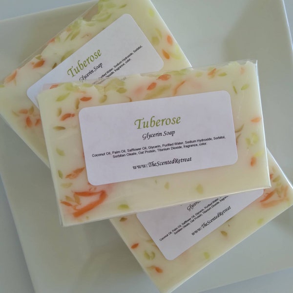 Tuberose Soap - Floral Glycerin Soap - Vegan Soap