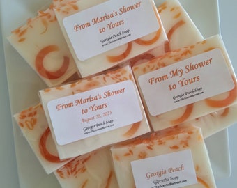 Georgia Peach Soap Favors - Bridal Shower Favors - Wedding Favors - From My Shower to Yours - Birthday Party - My Little Peach Baby Shower