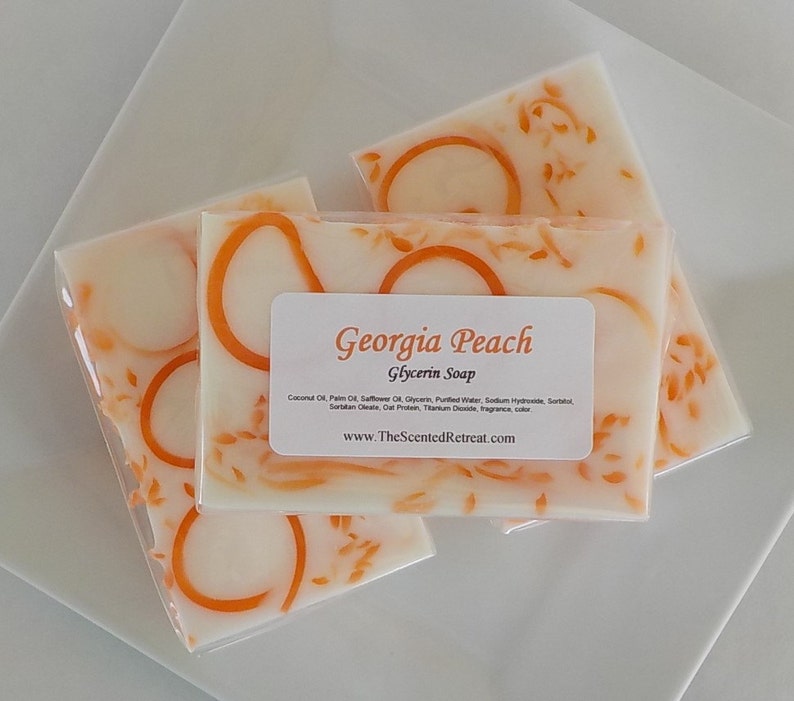 Georgia Peach Soap Fruity Summer Soap Soap Favors image 2