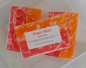 Fruit Slices Soap - Fruity Vegan Glycerin Soap