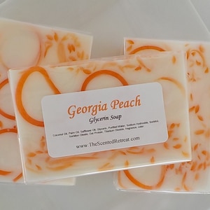 Georgia Peach Soap Fruity Summer Soap Soap Favors image 1