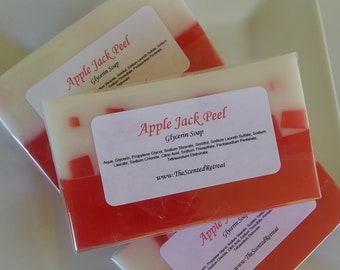Apple Jack Peel Soap Spicy Cinnamon Scented Holiday Soap Bar Fall