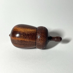 Lovely Tigerwood Acorn Box