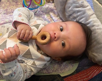 California-made Natural Wood Baby Teether