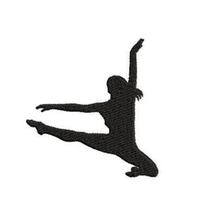 Dancer Machine Embroidery Design, 4x4 hoop, Silhouette ballet embroidery, dance bag embroidery, dance embroidery, jazz, hip hop embroidery