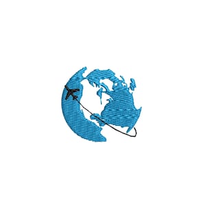 Tiny World Globe Machine Embroidery Design, globe embroidery design, world embroidery design, map machine embroidery design